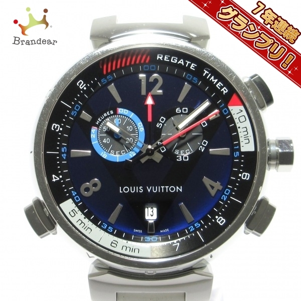 LOUIS VUITTON(ヴィトン) 腕時計 タンブールレガッタクロノ Q102D / Q102D0 メンズ ブルー×黒