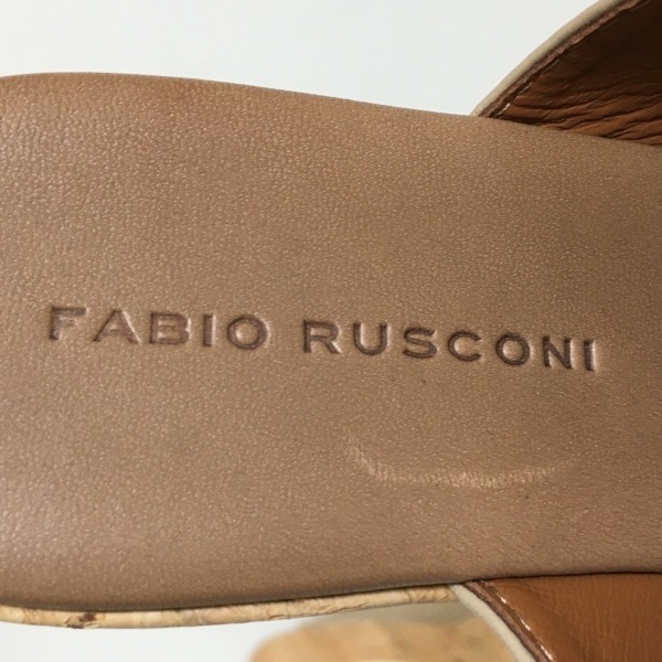 ファビオルスコーニ FABIO RUSCONI ミュール 35 - レザー ベージュ レディース オープントゥ/ウェッジソール 美品 靴_画像5