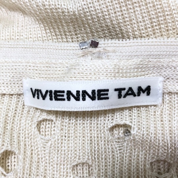 ヴィヴィアンタム VIVIENNE TAM カーディガン サイズ0 XS - アイボリー レディース 長袖/ジップアップ トップス_画像3