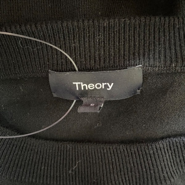 セオリー theory チュニック サイズS - 黒 レディース クルーネック/長袖/ニット 美品 ワンピース_画像3