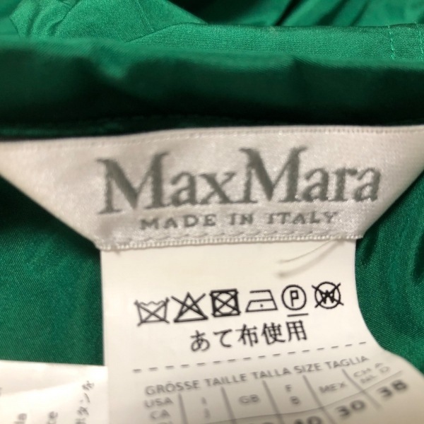 マックスマーラ Max Mara サイズ42 M - グリーン レディース クルーネック/長袖/マキシ丈 美品 ワンピース_画像3