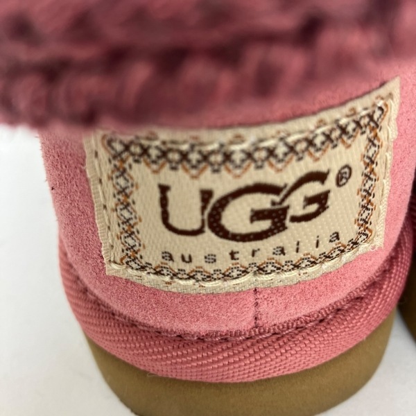 アグ UGG ロングブーツ 23 5819 クラシック カーディ ウール×スエード ピンク レディース 靴_画像5