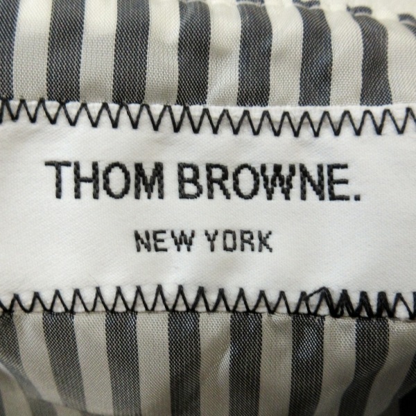 トムブラウン THOM BROWNE ブルゾン サイズ00 XS A012112011 白×ネイビー×レッド メンズ ストライプ/レザー切替/春・秋物 ジャケット_画像3