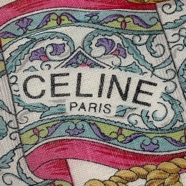 セリーヌ CELINE - パープル×ライトパープル×マルチ 新品同様 ハンカチ_画像3