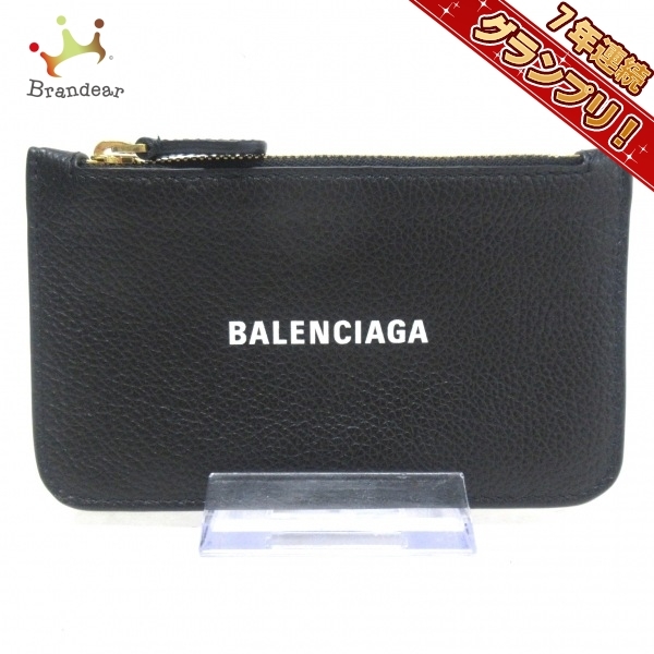 驚きの値段 レザー - 594214 コインケース BALENCIAGA バレンシアガ 黒