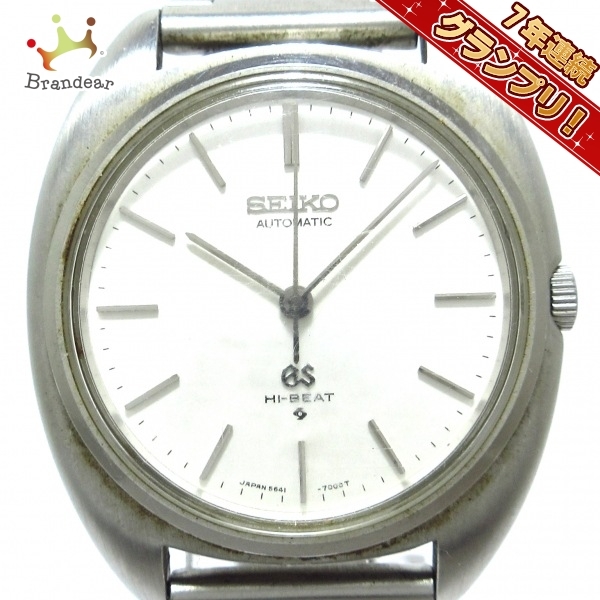 GrandSeiko(グランドセイコー) 腕時計 HI-BEAT(ハイビート) 5641ー7000 メンズ 社外ベルト 白