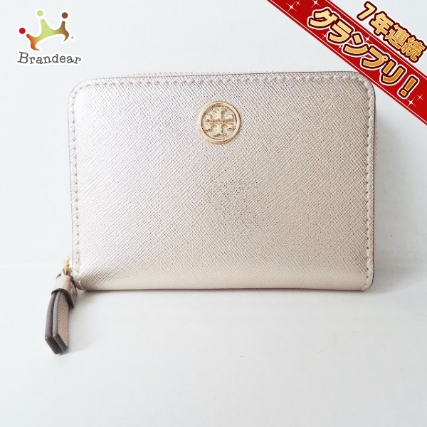 トリーバーチ TORY BURCH コインケース - レザー ピンク ラウンドファスナー/キーリング付き 美品 財布_画像1