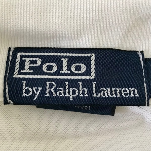 ポロラルフローレン POLObyRalphLauren 半袖ポロシャツ サイズL 白×ブルー メンズ ボーダー トップス_画像3