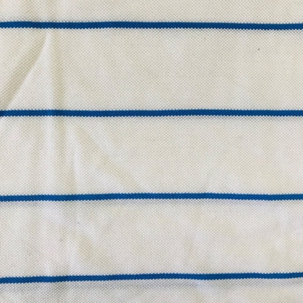 ポロラルフローレン POLObyRalphLauren 半袖ポロシャツ サイズL 白×ブルー メンズ ボーダー トップス_画像6