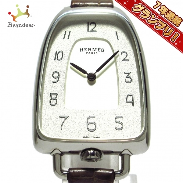HERMES(エルメス) 腕時計 ギャロップ ドゥ エルメス GA1.210 レディース D刻印 アイボリー
