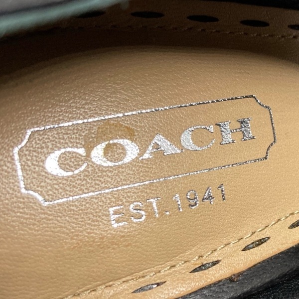  Coach COACH sandals 8 1/2 B F2080 - leather black lady's shoes 