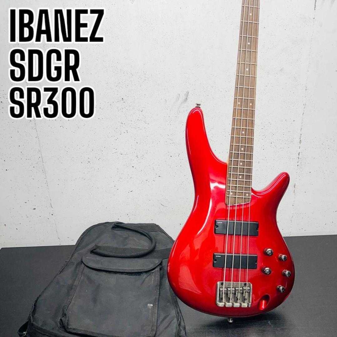 良品 アイバニーズ SDGR SR300 エレキベース メタリックレッド 初心者