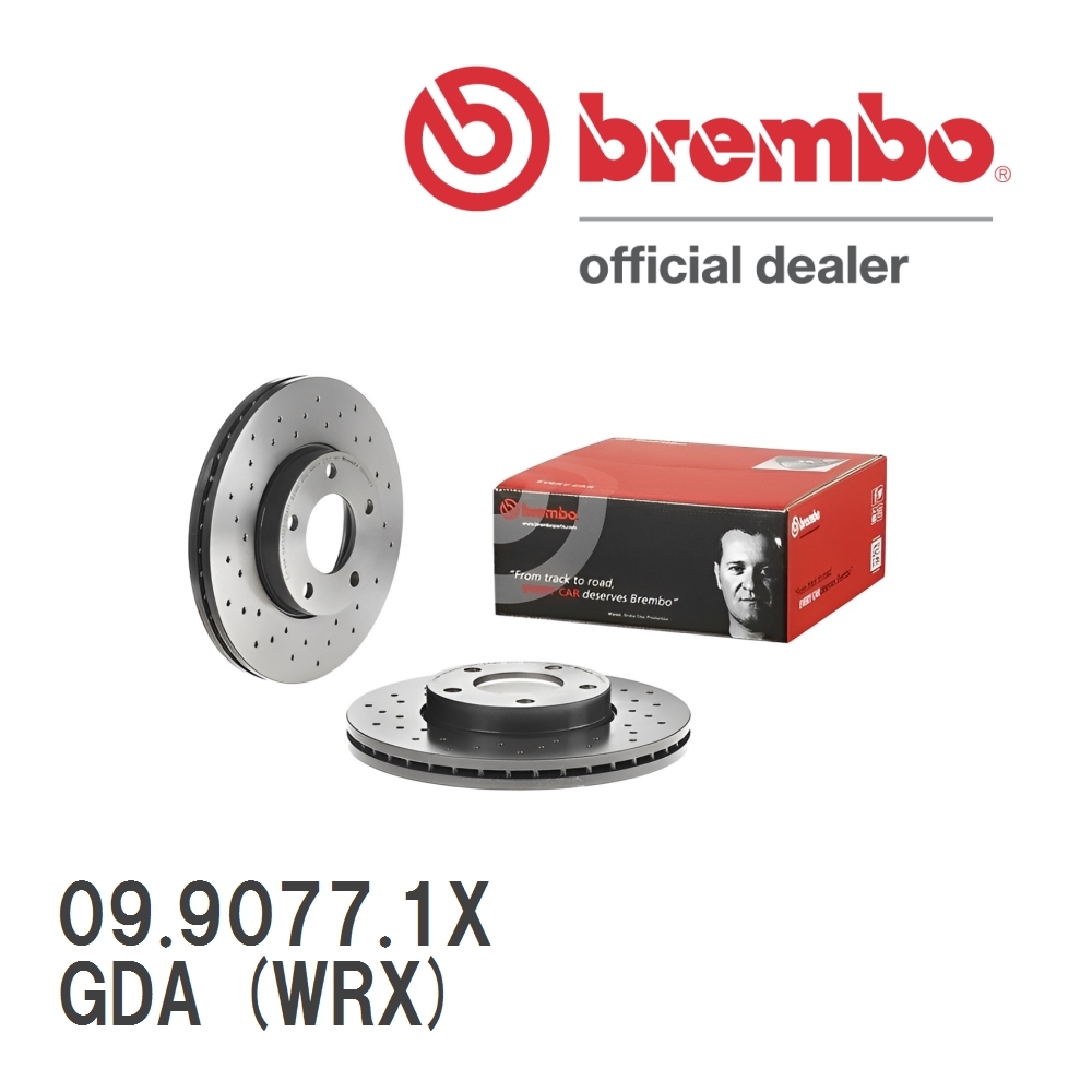 brembo Xtraブレーキローター 左右セット 09.9077.1X スバル インプレッサ (GD系) GDA (WRX) 02/11～07/06 フロント_画像1