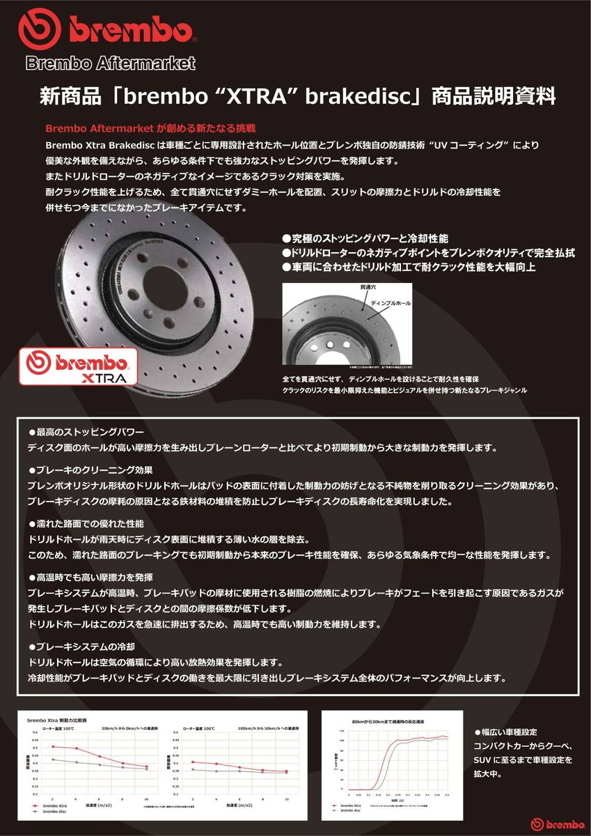 brembo Xtraブレーキローター 左右セット 08.5085.1X フィアット PUNTO (188) 188A1 188A6 00/07～03 リア_画像2