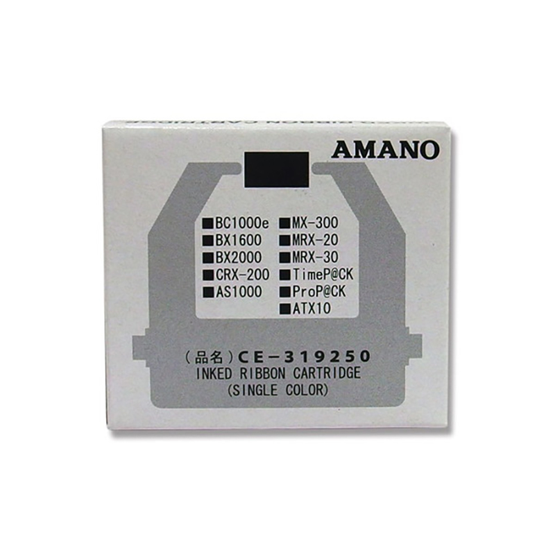 【即決】◆アマノ　タイムレコーダー　インクリボン◆AMANO　　単色　黒　BX2000　MRX-300　タイムパック　//　CE-319250　ブラックリボン_画像1