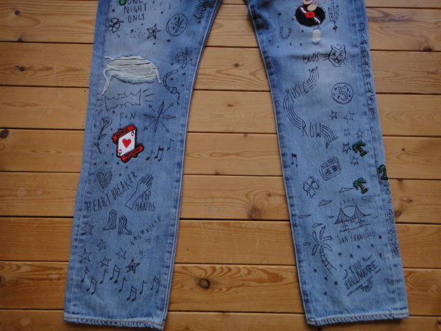 リーバイスLevi's★501記念モデル【W31×L32】ワッペン刺繍デニム定価￥30,000_画像9