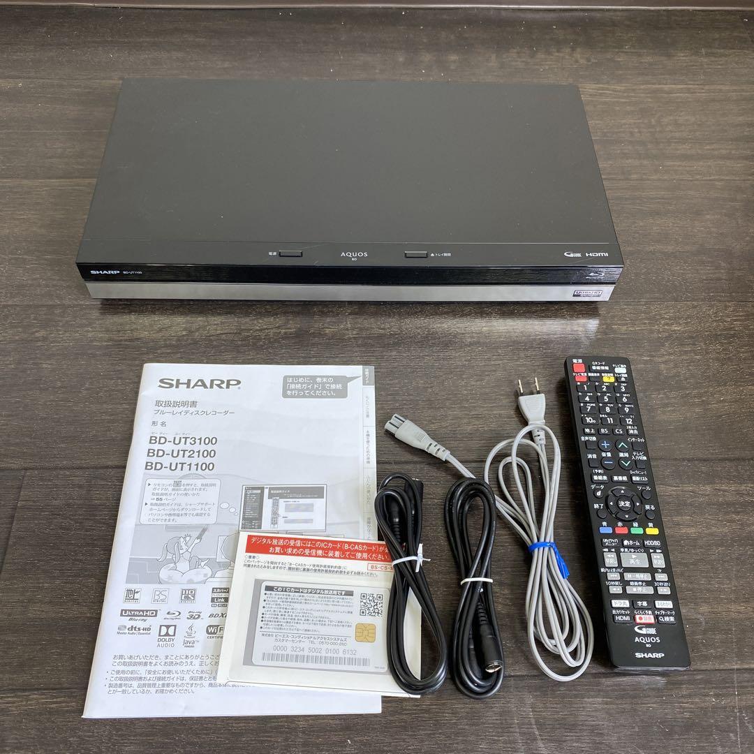 希少品】【美品】SHARP AQUOS ブルーレイ BD-UT1100 シャープ【匿名