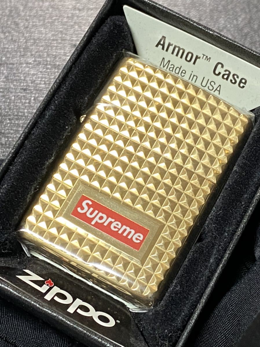 定番高品質】 zippo シュプリーム アーマー ゴールド ダイヤカット