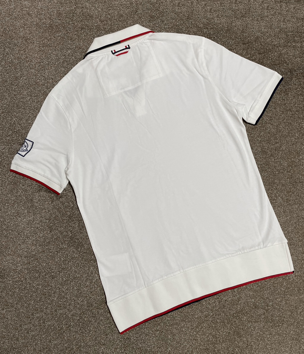 国内正規品 MONCLER GAMME BLEU MAGLIA POLO モンクレール ガムブルー マグリア ポロシャツ Tシャツ ホワイト サイズSの画像2