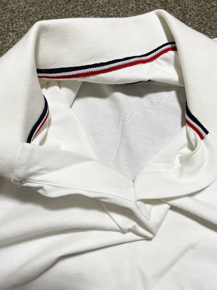 国内正規品 MONCLER GAMME BLEU MAGLIA POLO モンクレール ガムブルー マグリア ポロシャツ Tシャツ ホワイト サイズSの画像4