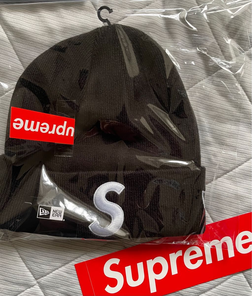 ☆新品　Supreme New Era S Logo Beanie 黒　23fw最新作☆ ニットキャップ ニューエラ