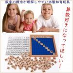 259 知育玩具 木製 おもちゃ 学習教材 100並べ 幼稚園児 モンテッソーリ 教育upk3の画像1