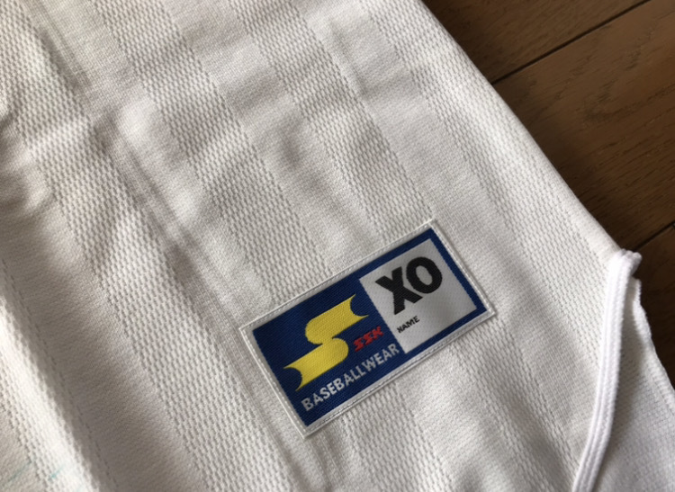 当時物　未使用　デッドストック　SSK　ベースボールアンダーシャツ　フレンチ袖ローネック　品番：BU777　サイズ：XO　　TM9454_画像2