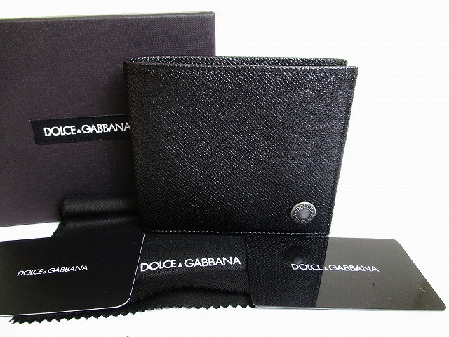 保存版】 札入れ 二つ折り レザー D&G Gabbana & Dolce ドルガバ