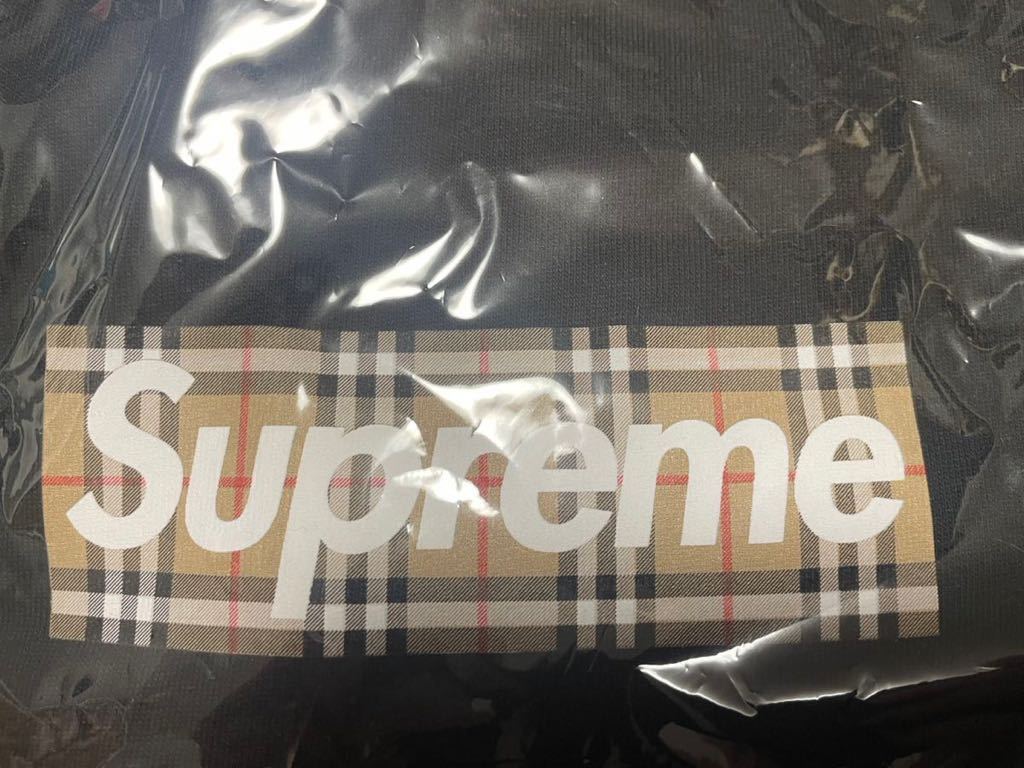 【新品タグ付き】Supreme Burberry Box Logo T-shirt L Black シュプリーム バーバリー Tシャツ Lサイズ_画像5