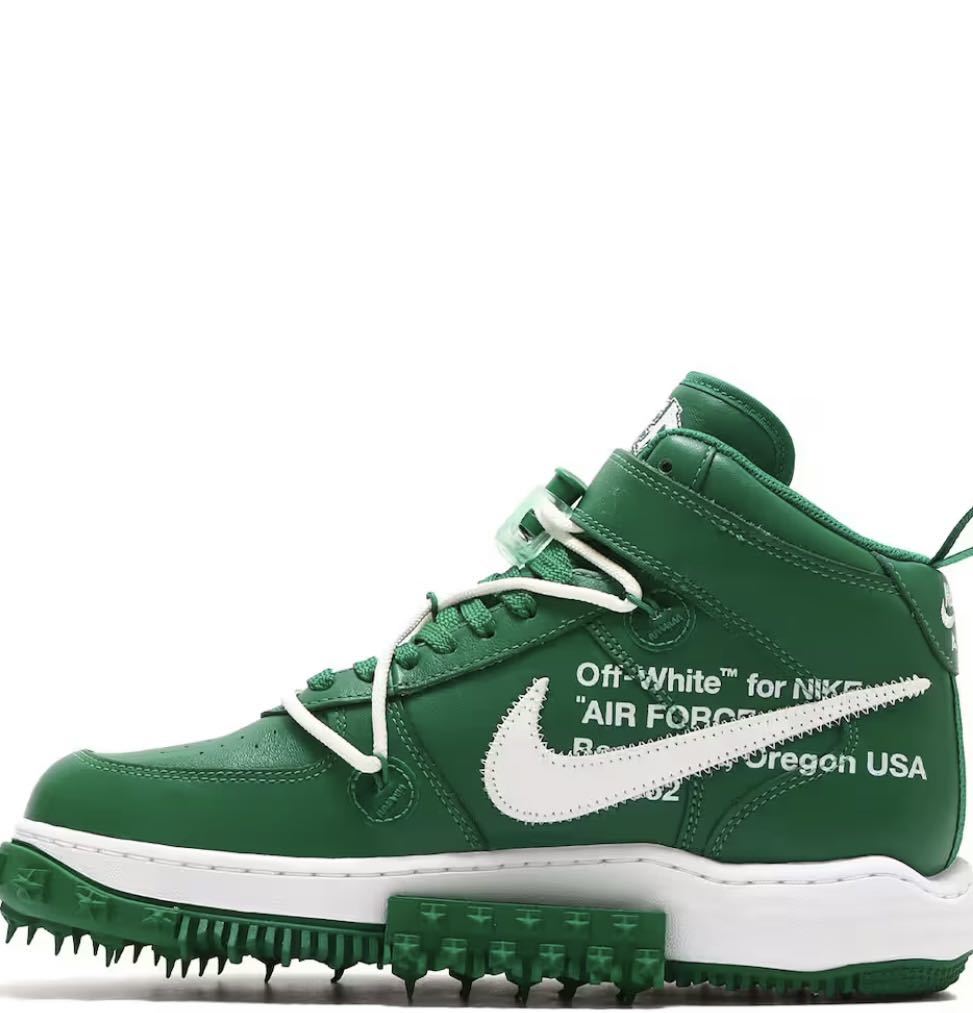 【新品】DR0500-300 Off-White Nike Air-Force 1 Mid SP LTHR Pine Green 26.5cm オフホワイト ナイキ エアフォース_画像2