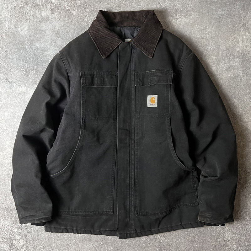 carhartt ダック地 トラッカージャケット 80s 90s ブラック-