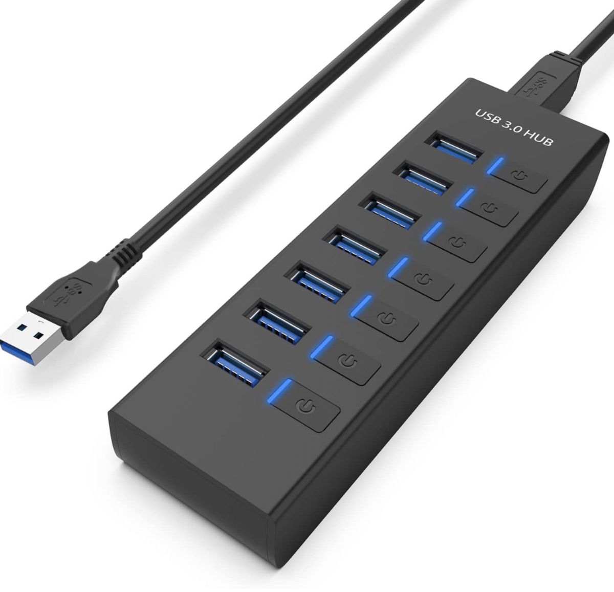 JESWO USB ハブ 7ポート USB3.0 ハブ 100cmケーブル 