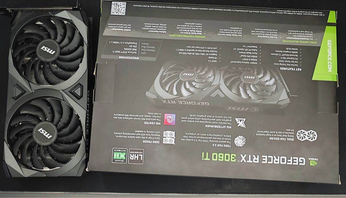 MSI GeForce RTX 3060 Ti VENTUS 2X 8G OCV1 LHR グラフィックスボード VD7798