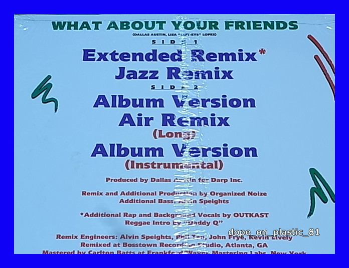 TLC / What About Your Friends/90s R&B Classic/US Original/5点以上で送料無料、10点以上で10%割引!!!/12'_画像2