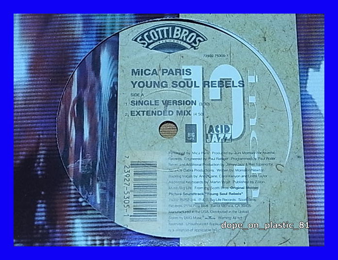 Mica Paris / Young Soul Rebels/US Original/5点以上で送料無料、10点以上で10%割引!!!/12'_画像1