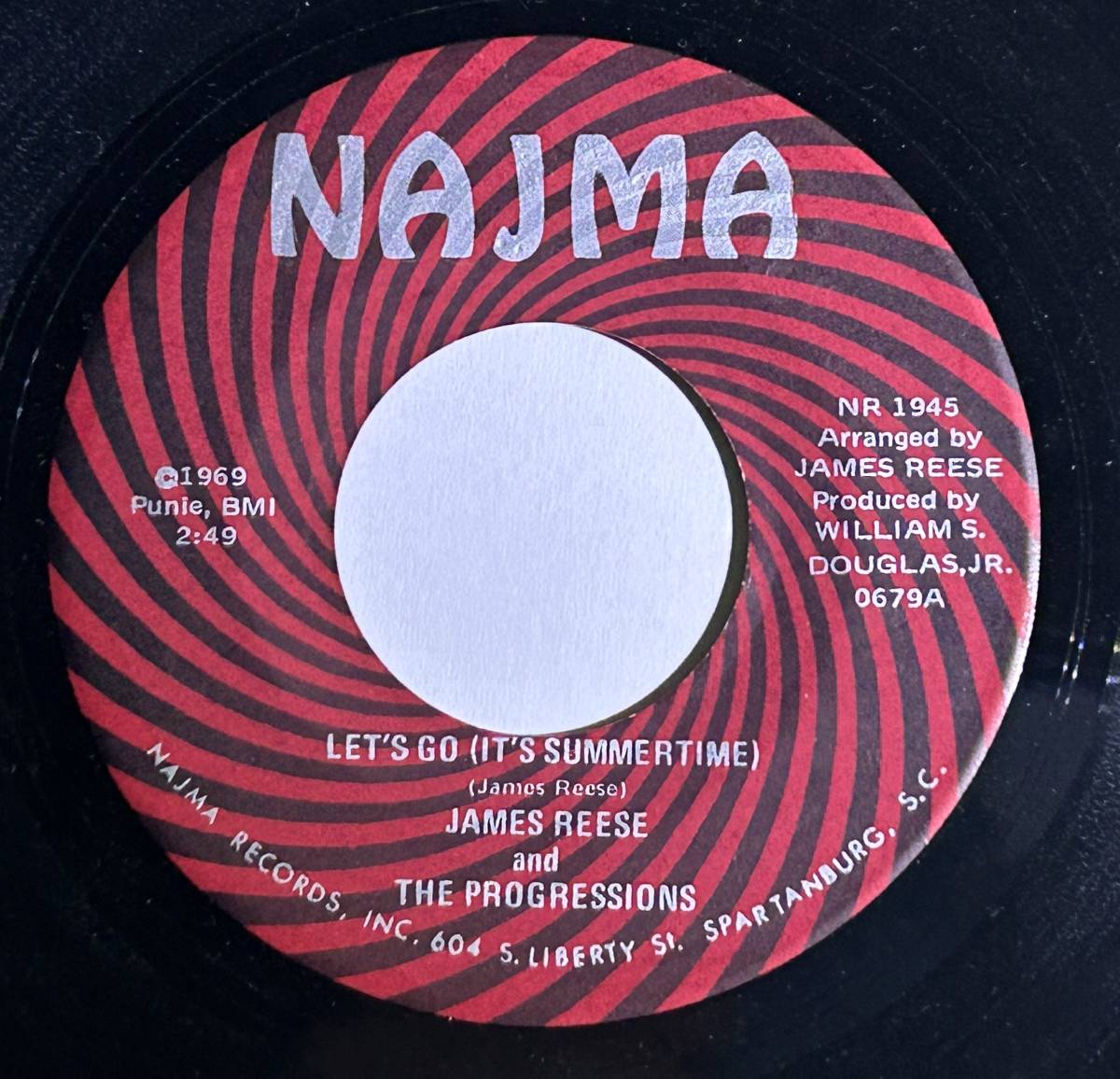 James Reese And The Progressions 「Let's Go (It's Summertime) / Jody's Freeze」 funk45 soul45 deep funk 7インチ