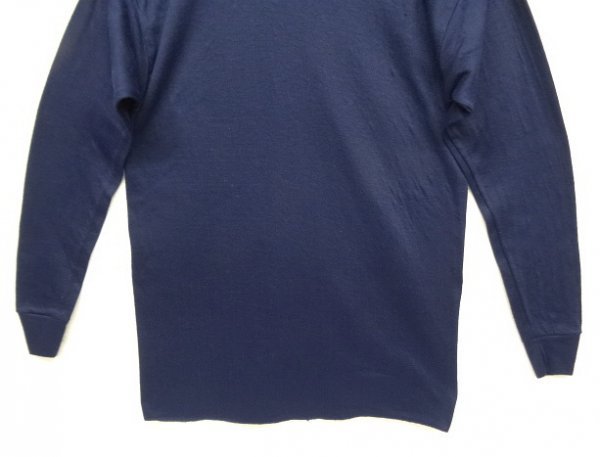 80s ヴィンテージ USA製 MEDALIST-ALLEN A 2LAYER FABRIC クルーネック 長袖 Tシャツ ネイビー VINTAGE 80年代 アメリカ製_画像4