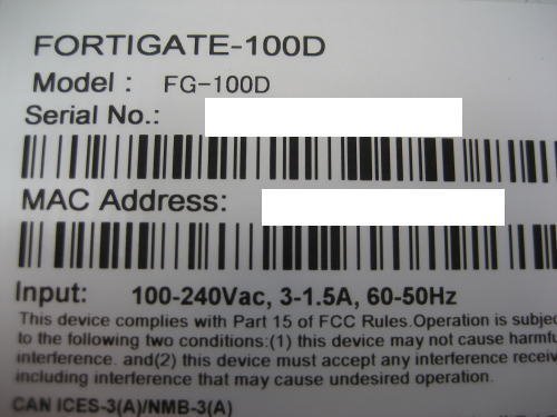 Fortinet/フォーティネット◎ファイアウォール◎FortiGate-100D/FG-100D◎初期化済み◎UTM◎v5.4.1 K2540_画像5