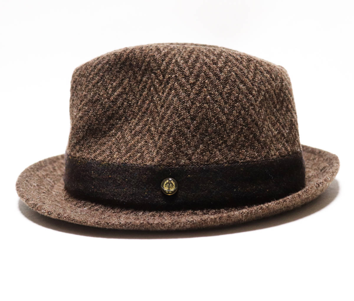 《TOKIO HAT トーキョーハット》新品 渋沢栄一創業ブランド 起毛 ウール中折れハット サイズ調整可 M(56.5cm)A8666