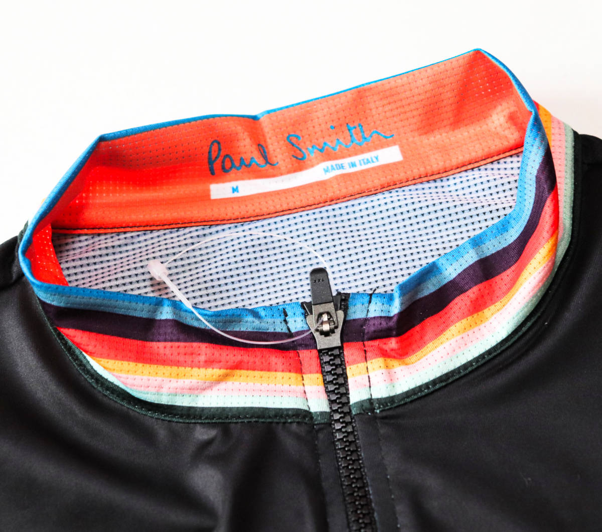 《Paul Smith ポールスミス》新品 イタリア製 軽量 3メッシュポケット アーティストストライプサイクリングジャージ M A8630