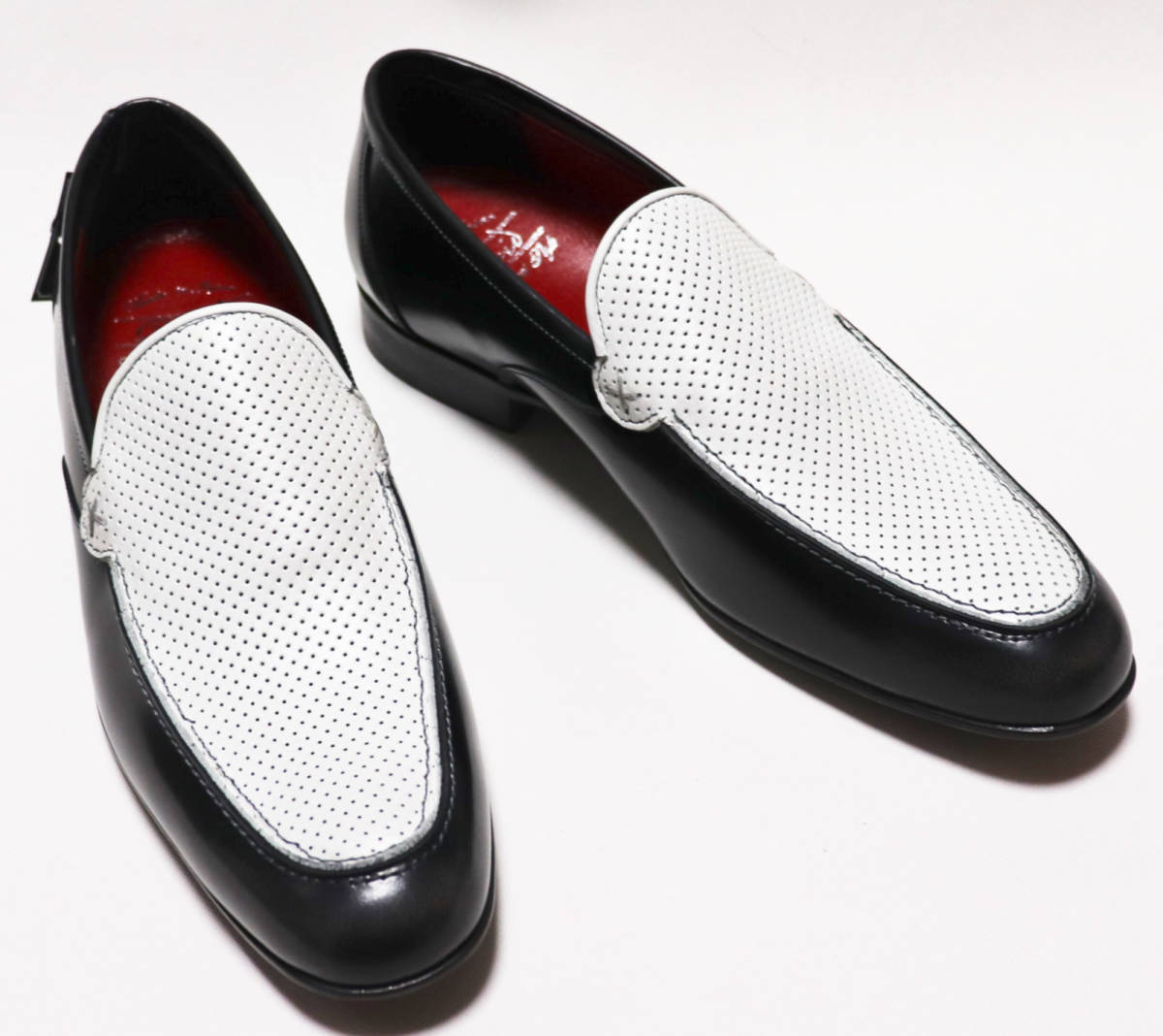 {David David } с ящиком новый товар сделано в Японии перфорированная кожа обувь для вождения Loafer bijikaji26.5cm A8578
