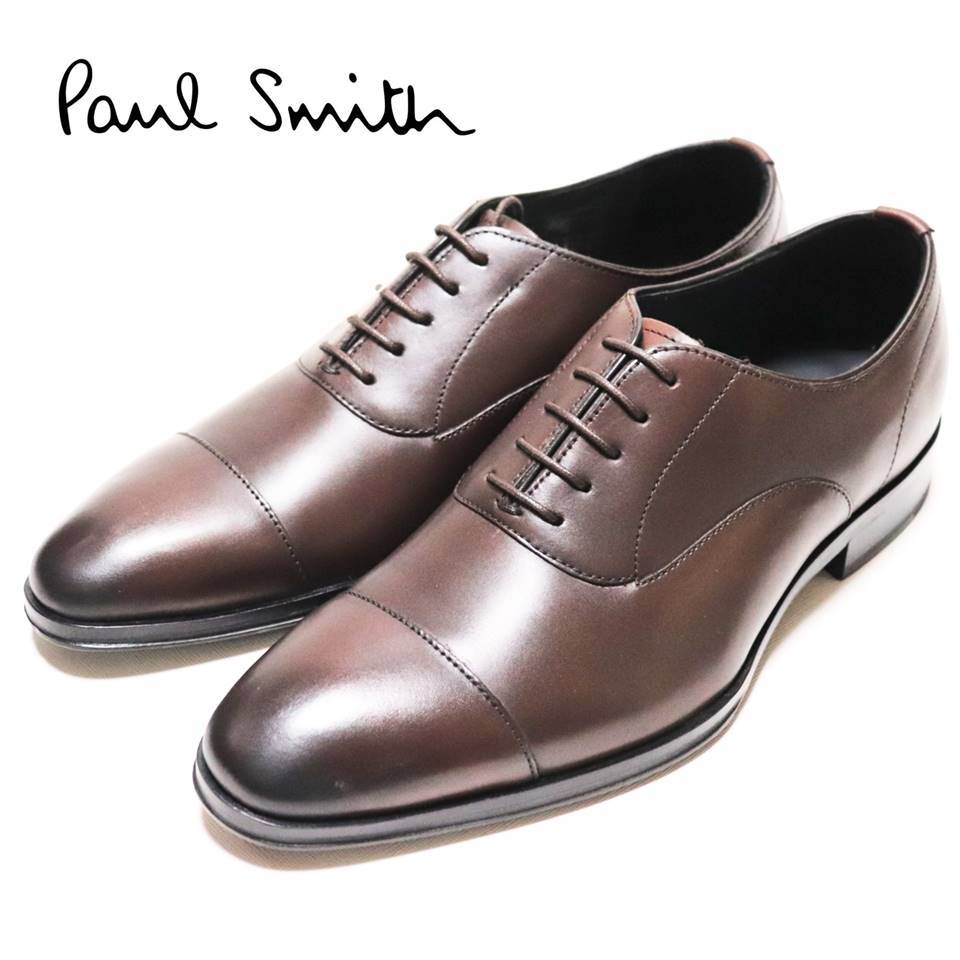 《PS Paul Smith ポールスミス》箱付新品 内羽根 トランプソール レザードレスシューズ ビジネスシューズ UK7(26cm)A8606