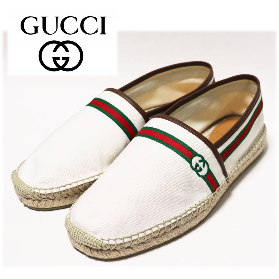 通販限定 モカシン グッチ GUCCI グッチ エスパドリーユ シューズ 29cm