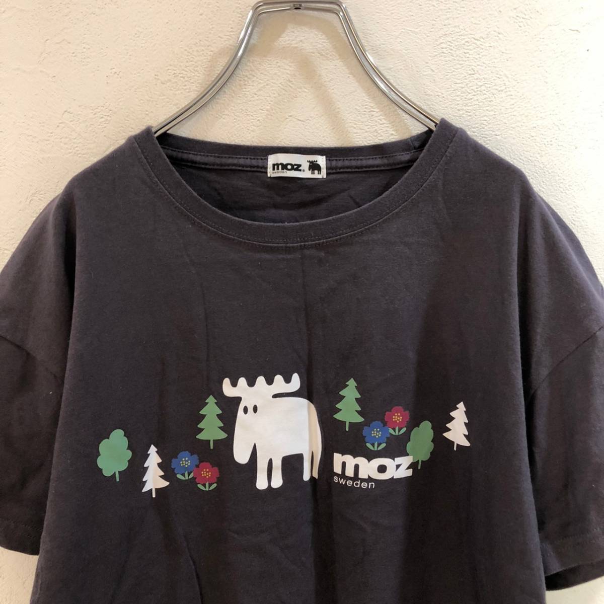 moz/モズ 半袖Tシャツ moz sweden チャコールグレー メンズ M　アウトドアキャンプ_画像3