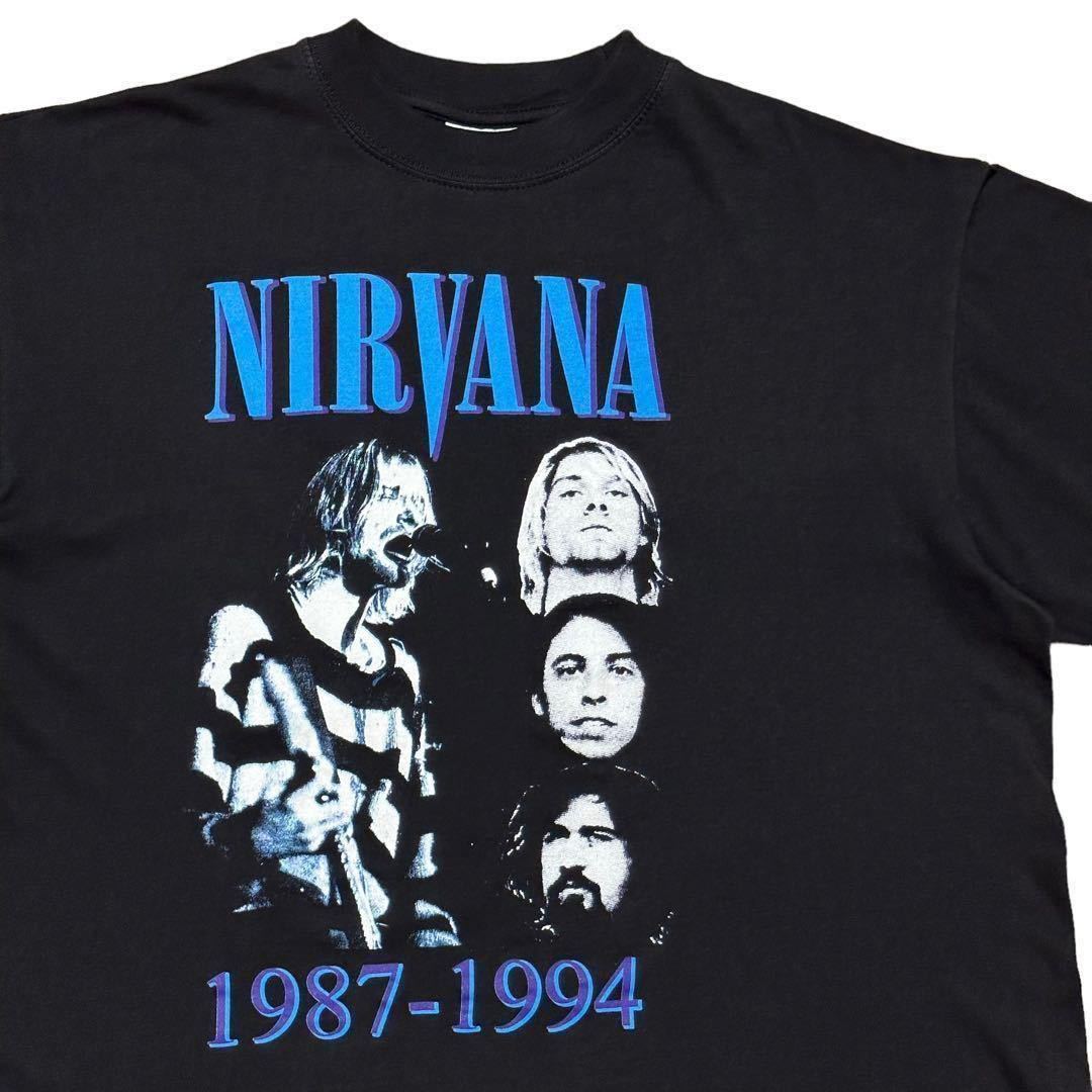 希少 90´s NIRVANA Kurt Cobain 1987-1994 MEMORIAL 追悼 Tシャツ EURO