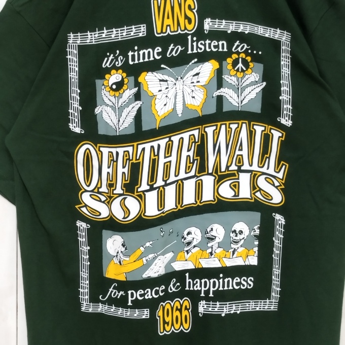 即決【新品】VANS　USバンズ　Tシャツ　グリーン　M　★OFF THE WALL SOUNDS_画像5