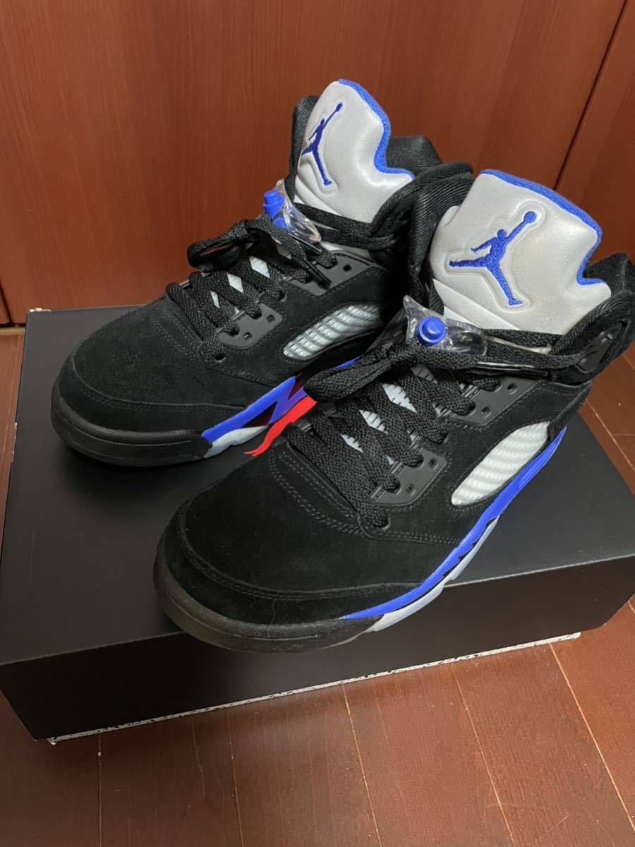 美品 エアジョーダン5 レーサーブルー AIR JORDAN5 エアジョーダン1