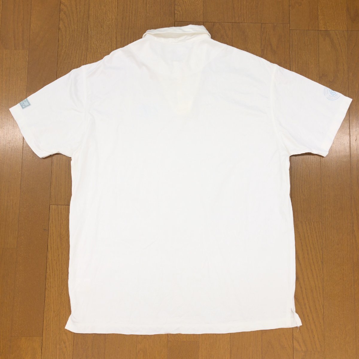 ZOY ゾーイ ロゴ刺繍 ゴルフシャツ 2(M) 白 ホワイト 半袖 ポロシャツ 国内正規品 メンズ 紳士_画像2