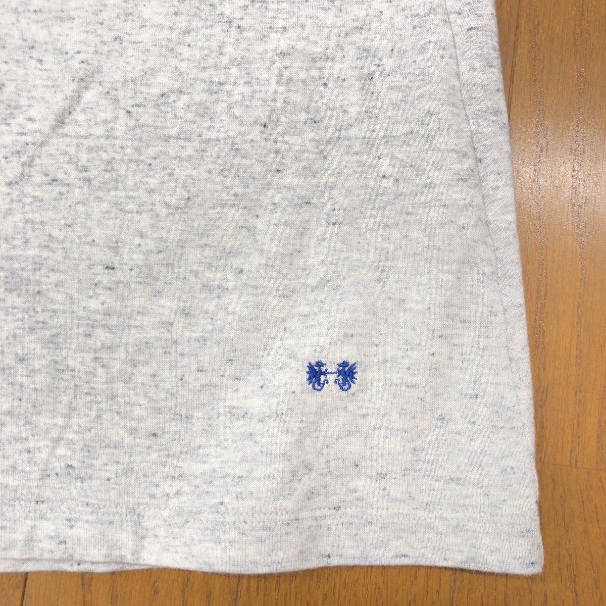 美品 McGREGOR マックレガー ロゴ刺繍 Ｖネック カットソー L 杢グレー 日本製 半袖 Tシャツ 国内正規品 レディース 女性用 マクレガーの画像5