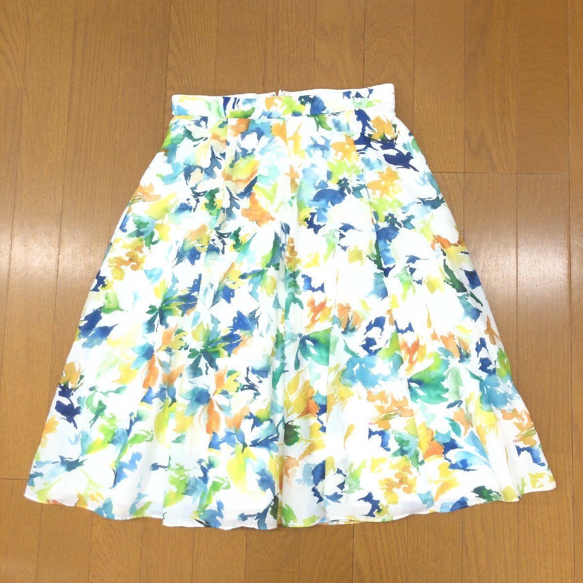 JUSGLITTY ジャスグリッティー 総柄 レイヤード スカート 2(M) w78 日本製 フレアスカート ミモレ丈 国内正規品 レディース 女性用_画像1